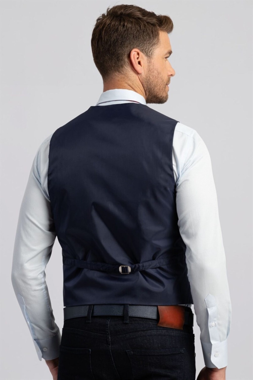 Tudors Slim Fit Dar Kesim Düz Cepli Erkek Yelek görsel 5