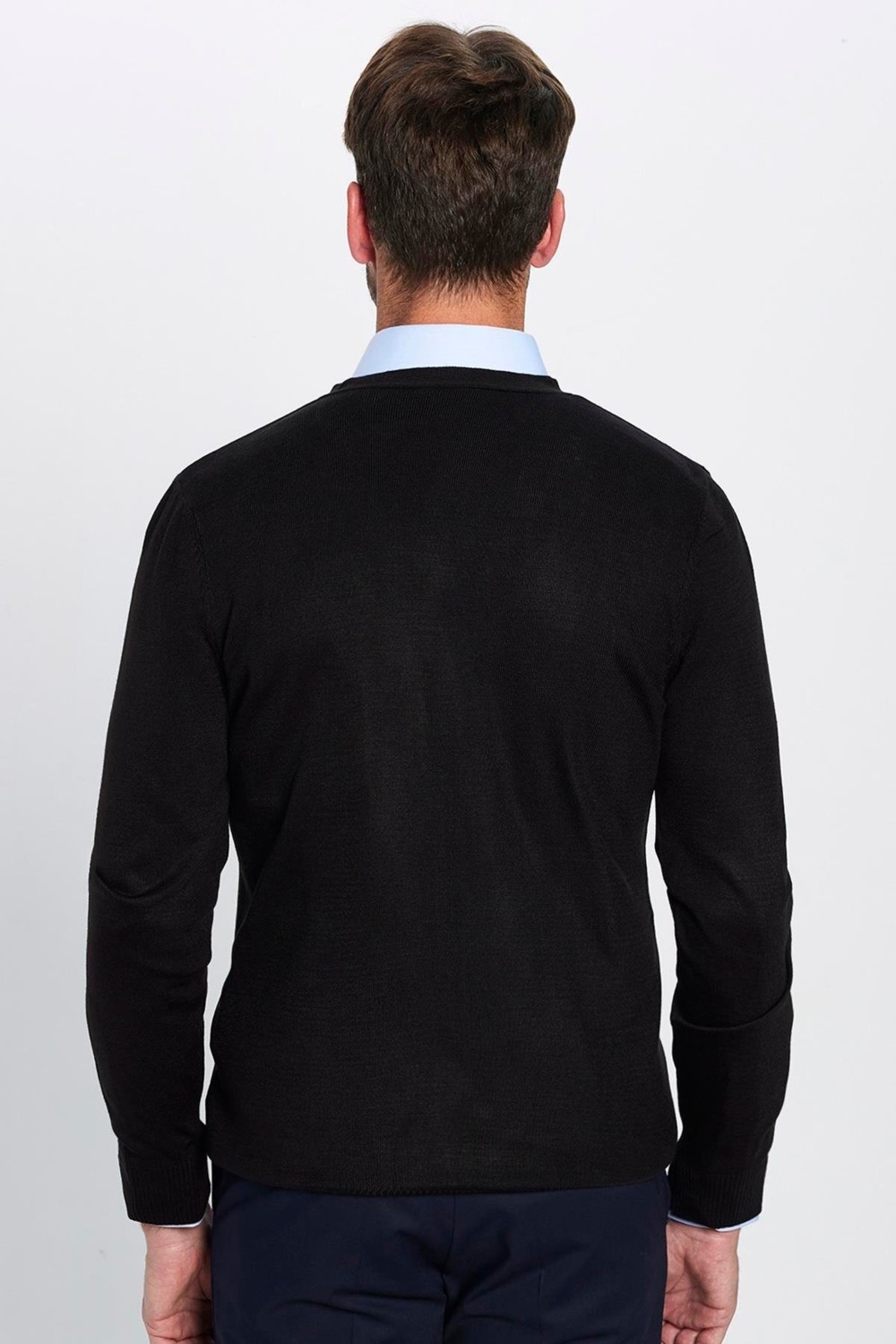 Tudors Slim Fit Dar Kesim Düğmeli Düz Tüylenmeyen Yumuşak Dokulu Erkek Hırka görsel 5