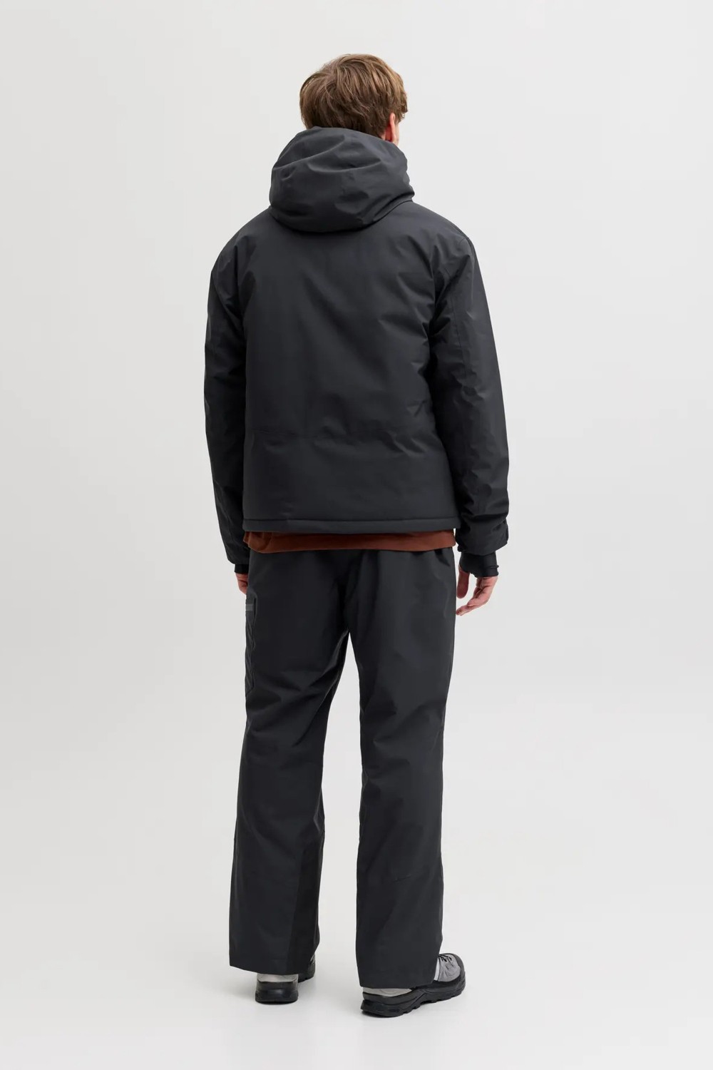 Jack & Jones Erkek Jjalpes Kapüşonlu Su ve Rüzgar Geçirmez Mont 12284649 Siyah görsel 6