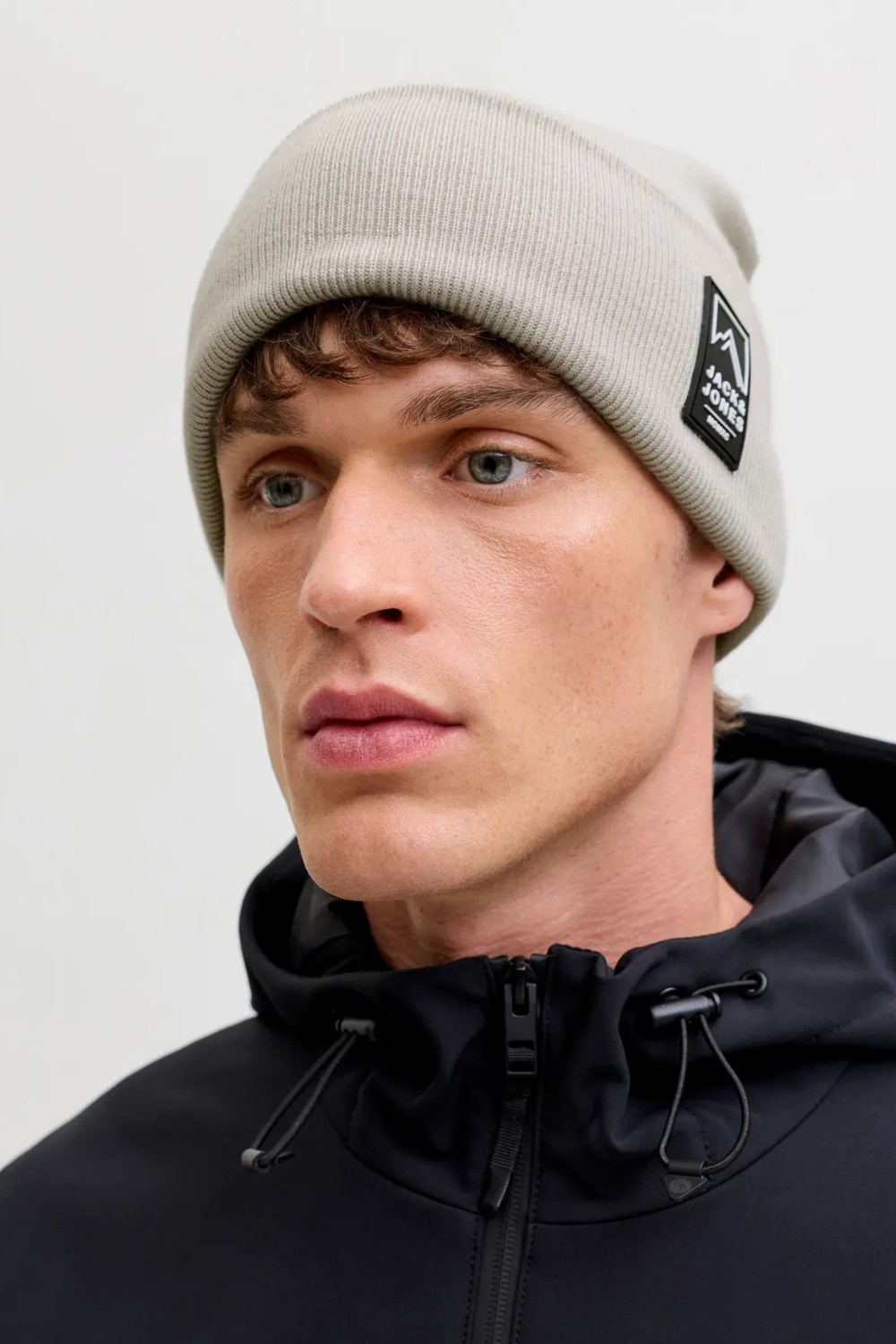 Jack & Jones Erkek Jacalpes Logo Detaylı Örme Bere 12286472 Gri görsel 2