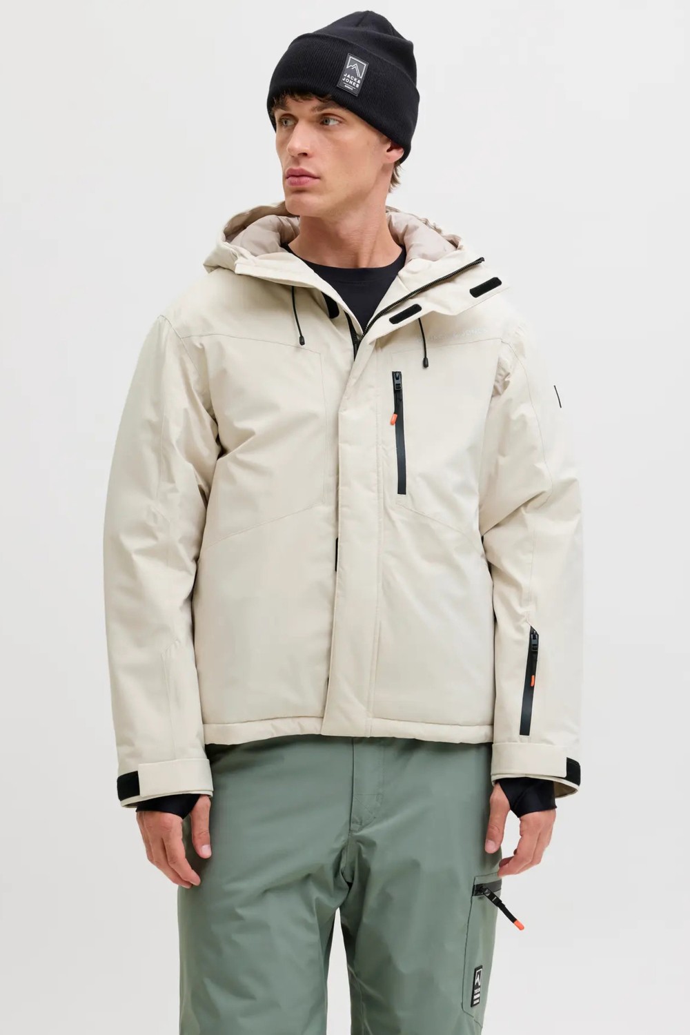 Jack & Jones Erkek Jjalpes Kapüşonlu Su ve Rüzgar Geçirmez Mont 12284649 Siyah