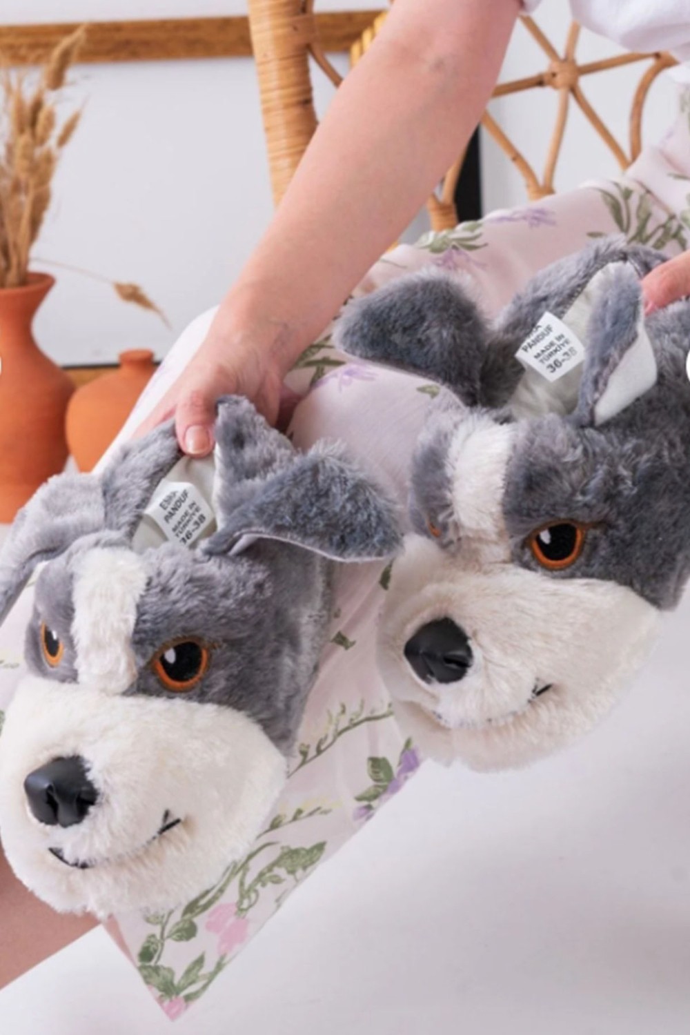 Cakgo Çiçek 160-26 Termal Köpek Figürlü Panduf 36-40 görsel 5