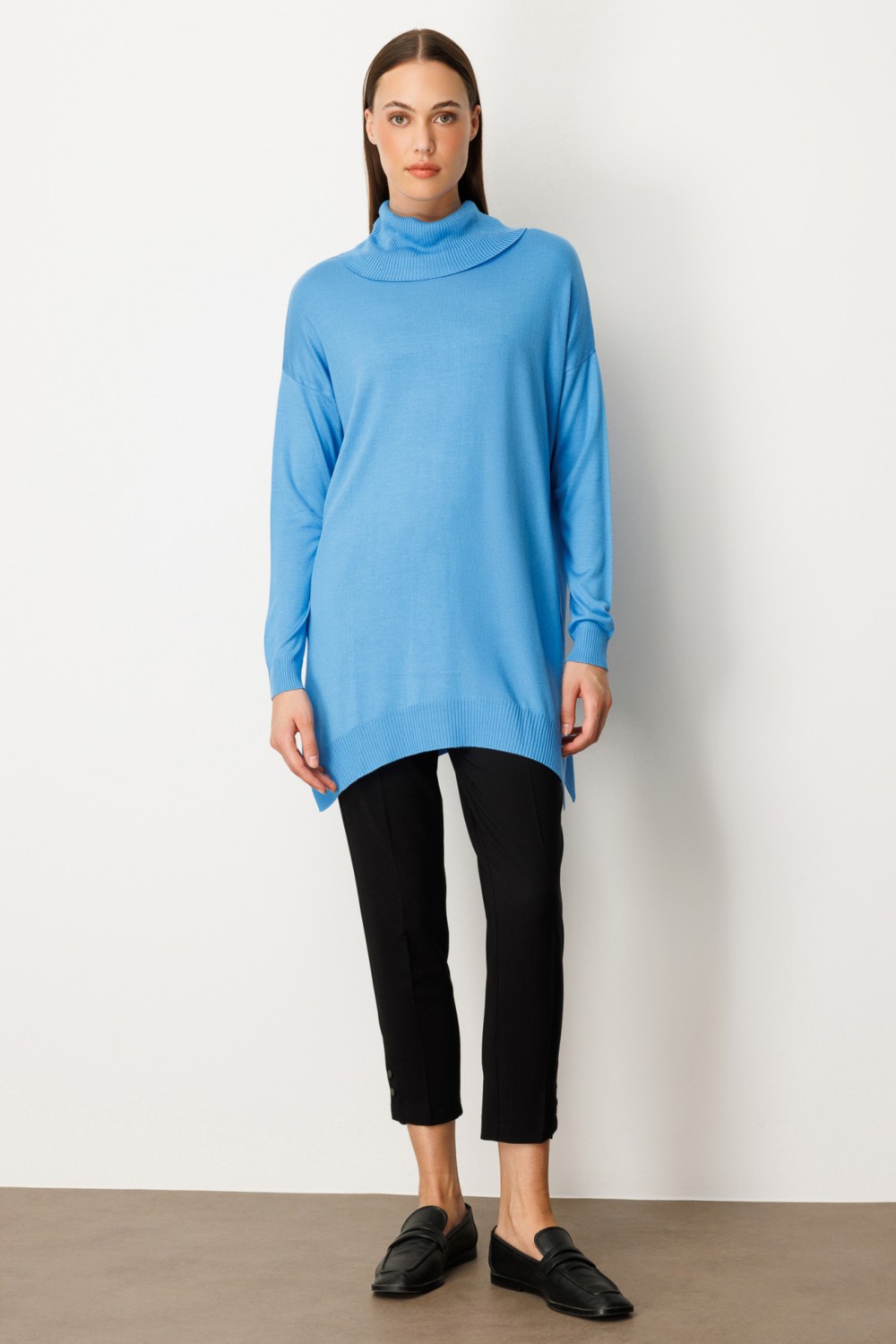 On Triko Balıkçı Yaka Tunik 65317 görsel 4