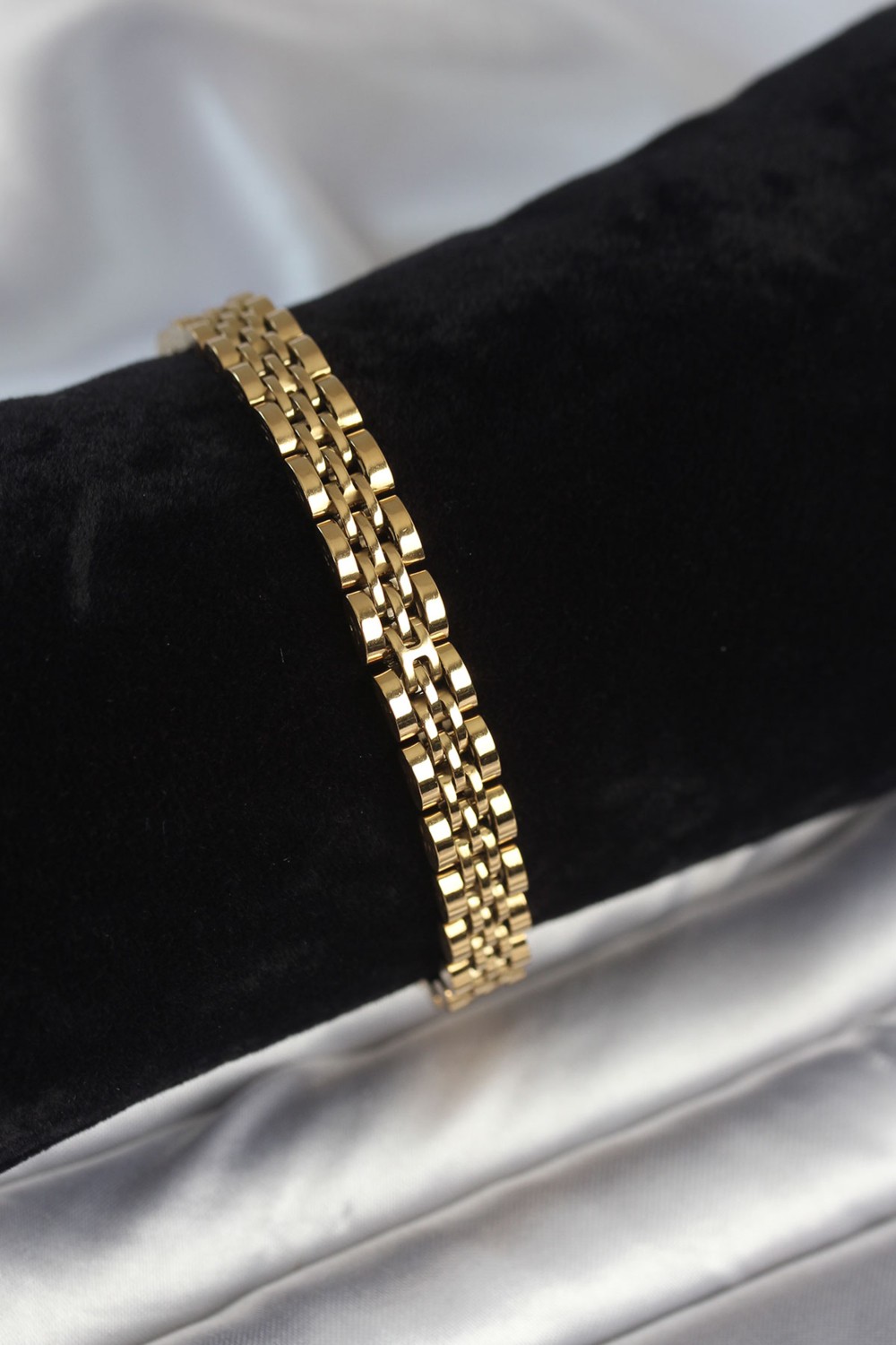 Dorasan 316L Çelik 7 mm Kalınlıkta Gold Renkli Erkek Bileklik