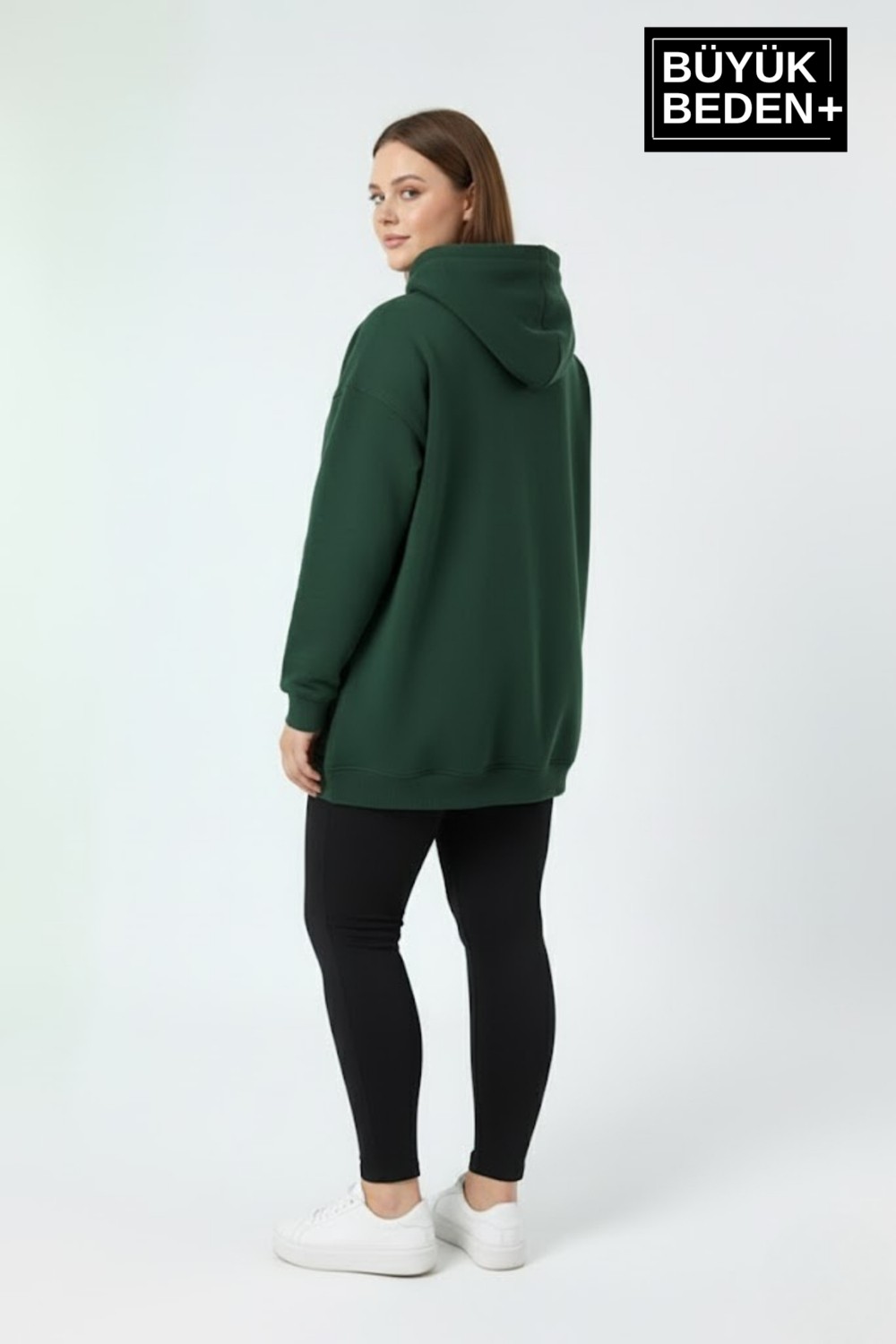 Superlife Kadın Büyük Beden Kapüşonlu Brooklyn Baskılı Sweatshirt SPR26BSWK961 görsel 5