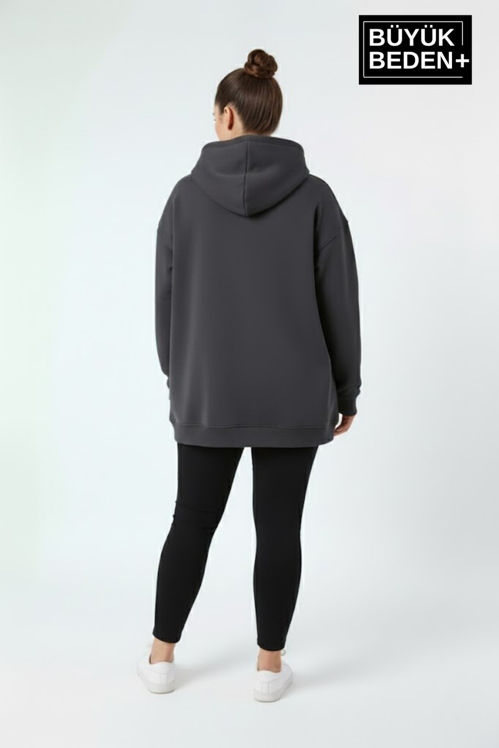 Superlife Kadın Büyük Beden New York Baskılı Kapüşonlu Sweatshirt SPR26BSWK962 görsel 6