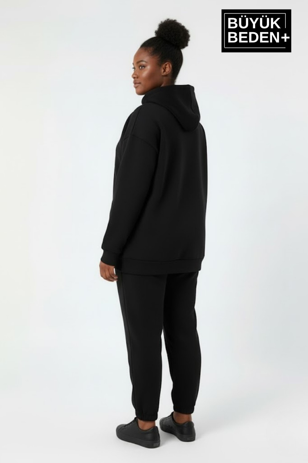 Superlife Kadın Büyük Beden Brooklyn 1970 Baskılı Kapüşonlu Sweatshirt SPR26BSWK964 görsel 2