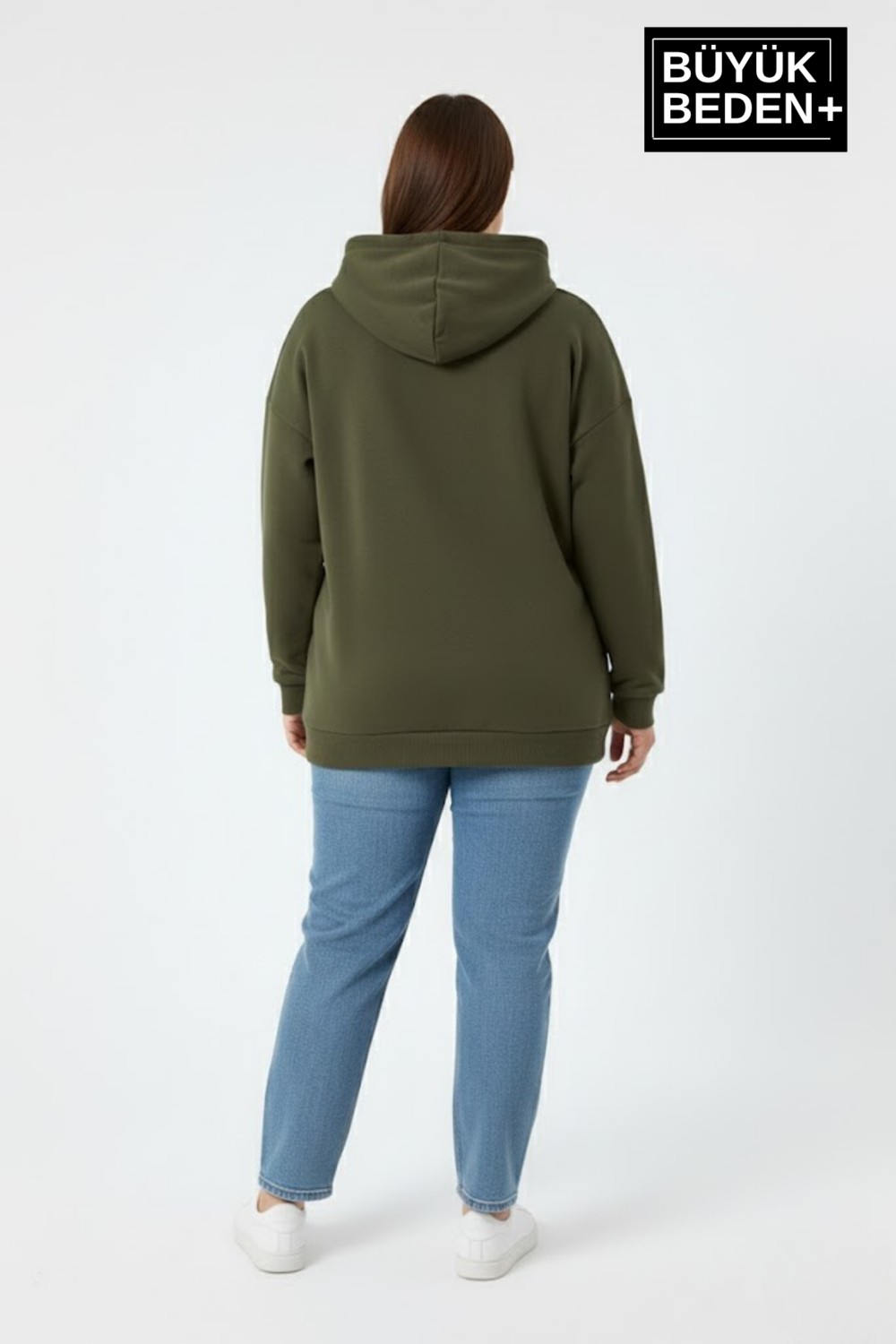 Superlife Kadın Büyük Beden Brooklyn 1970 Baskılı Kapüşonlu Sweatshirt SPR26BSWK964 görsel 6