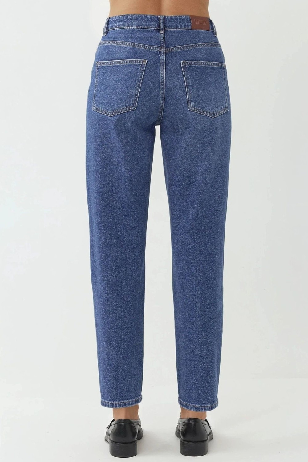 Hiccup Kadınlar Yırtık Detaylı Slim Fit Kot Pantolon Orta Mavi Denim görsel 4