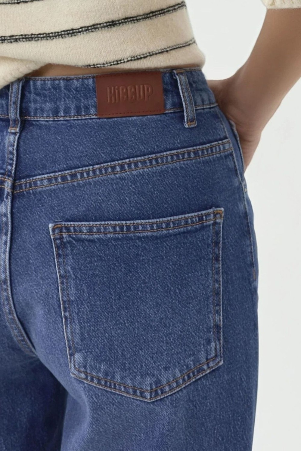 Hiccup Kadınlar Yırtık Detaylı Slim Fit Kot Pantolon Orta Mavi Denim görsel 5