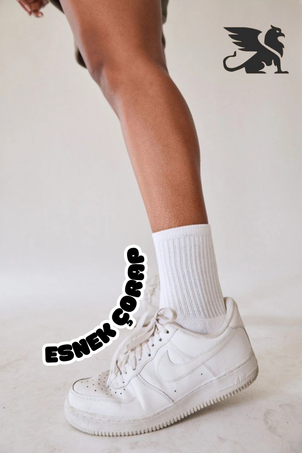 Golden Socks Erkek Beyaz Uzun Spor Tenis Çorap 6 Çift Rahat Nefes Alan Konforlu