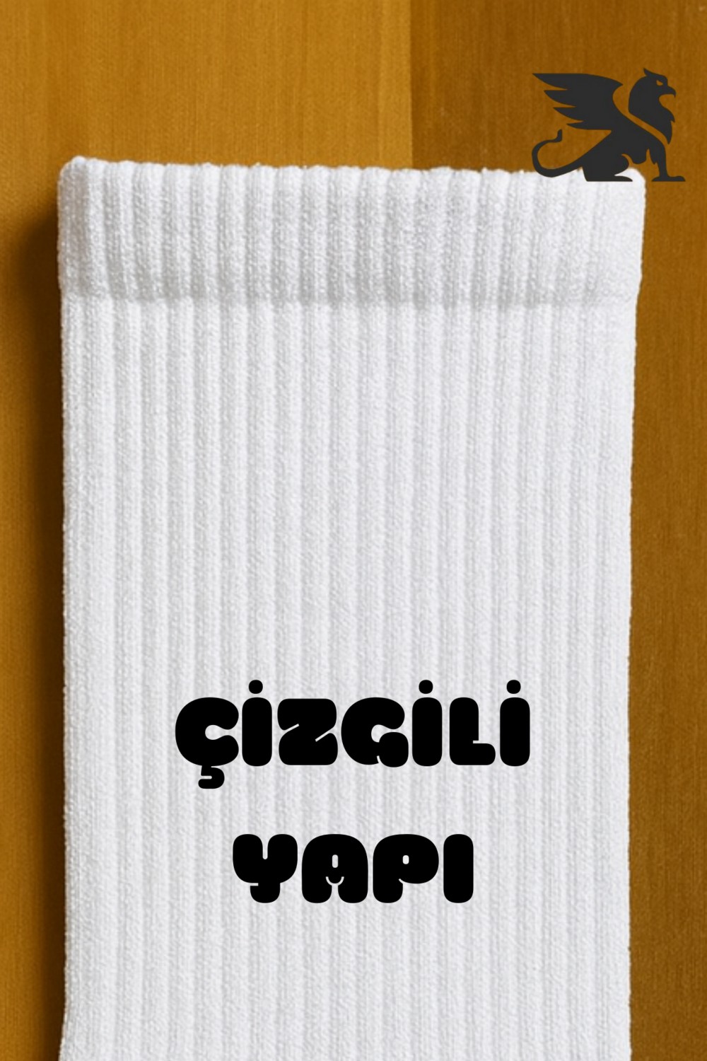 Golden Socks Erkek Beyaz Uzun Spor Tenis Çorap 6 Çift Rahat Nefes Alan Konforlu görsel 4