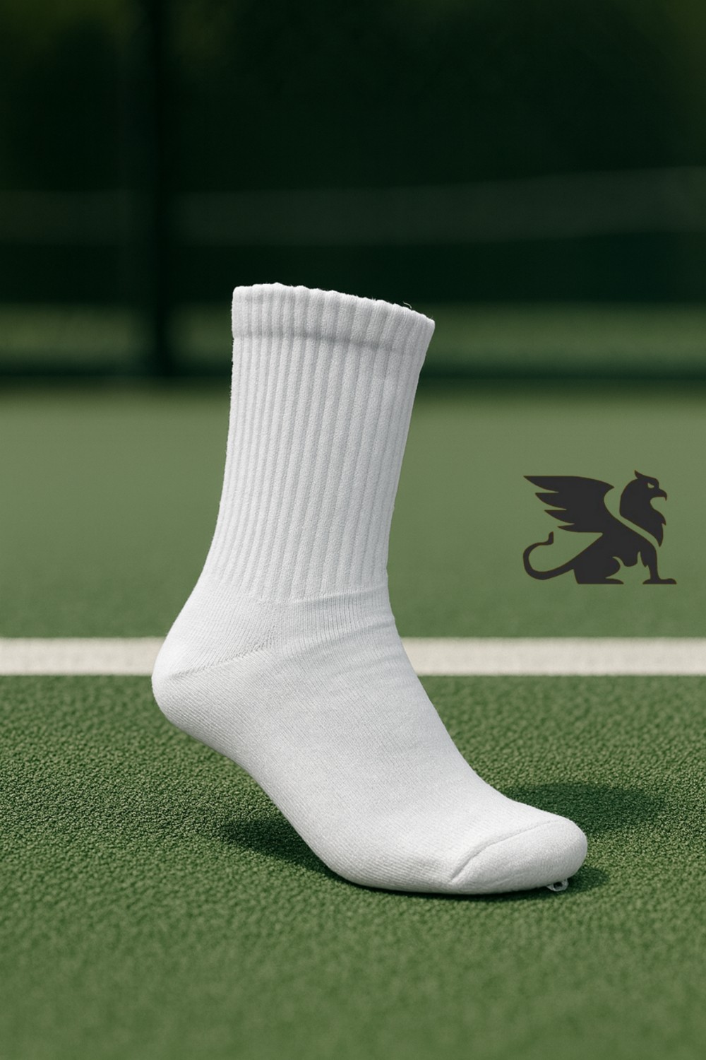 Golden Socks Erkek Beyaz Uzun Spor Tenis Çorap 6 Çift Rahat Nefes Alan Konforlu görsel 6