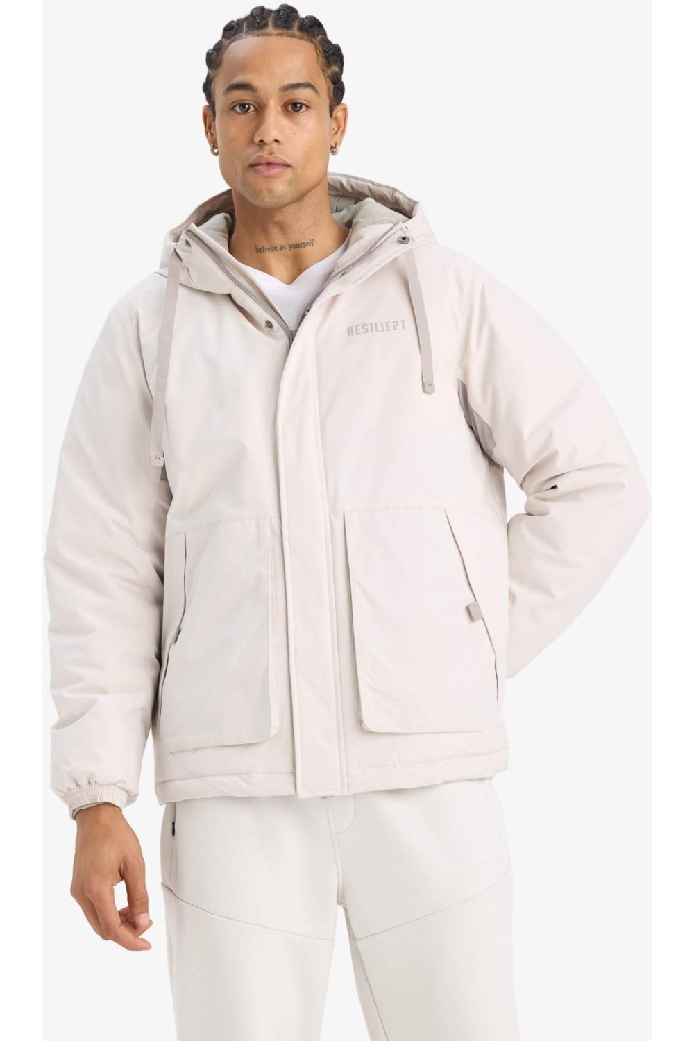 DeFacto Regular Fit Su İtici Kapüşonlu Mont C6595AX25AU görsel 3