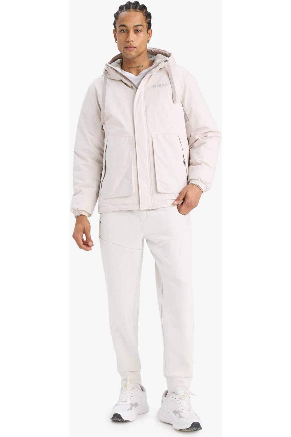 DeFacto Regular Fit Su İtici Kapüşonlu Mont C6595AX25AU görsel 4