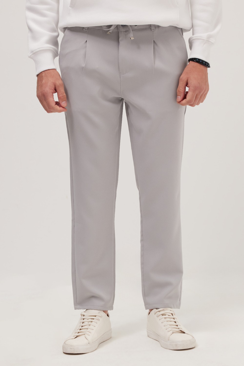 Tudors Erkek Regular Fit Beli Lastikli Bağcıklı Jogger Lacivert Pantolon Rahat Kesim Yan Cepli