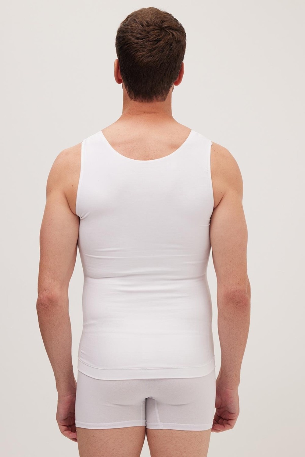 Tudors Erkek Süper Slim Fit Extra Dar Kesim Lastikli Siyah Atlet Korse görsel 8