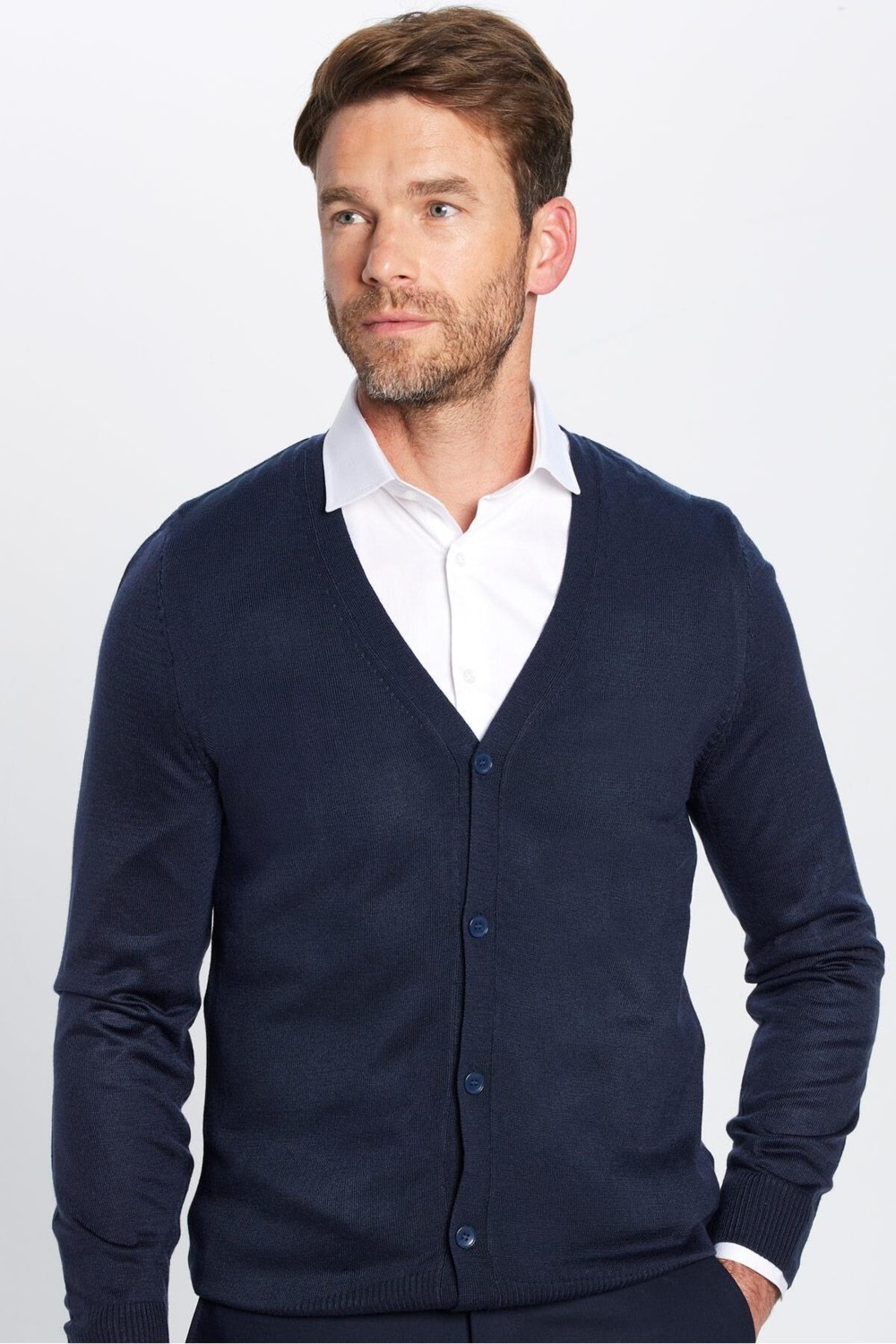Tudors Slim Fit Dar Kesim Düğmeli Düz Tüylenmeyen Yumuşak Dokulu Erkek Hırka görsel 7