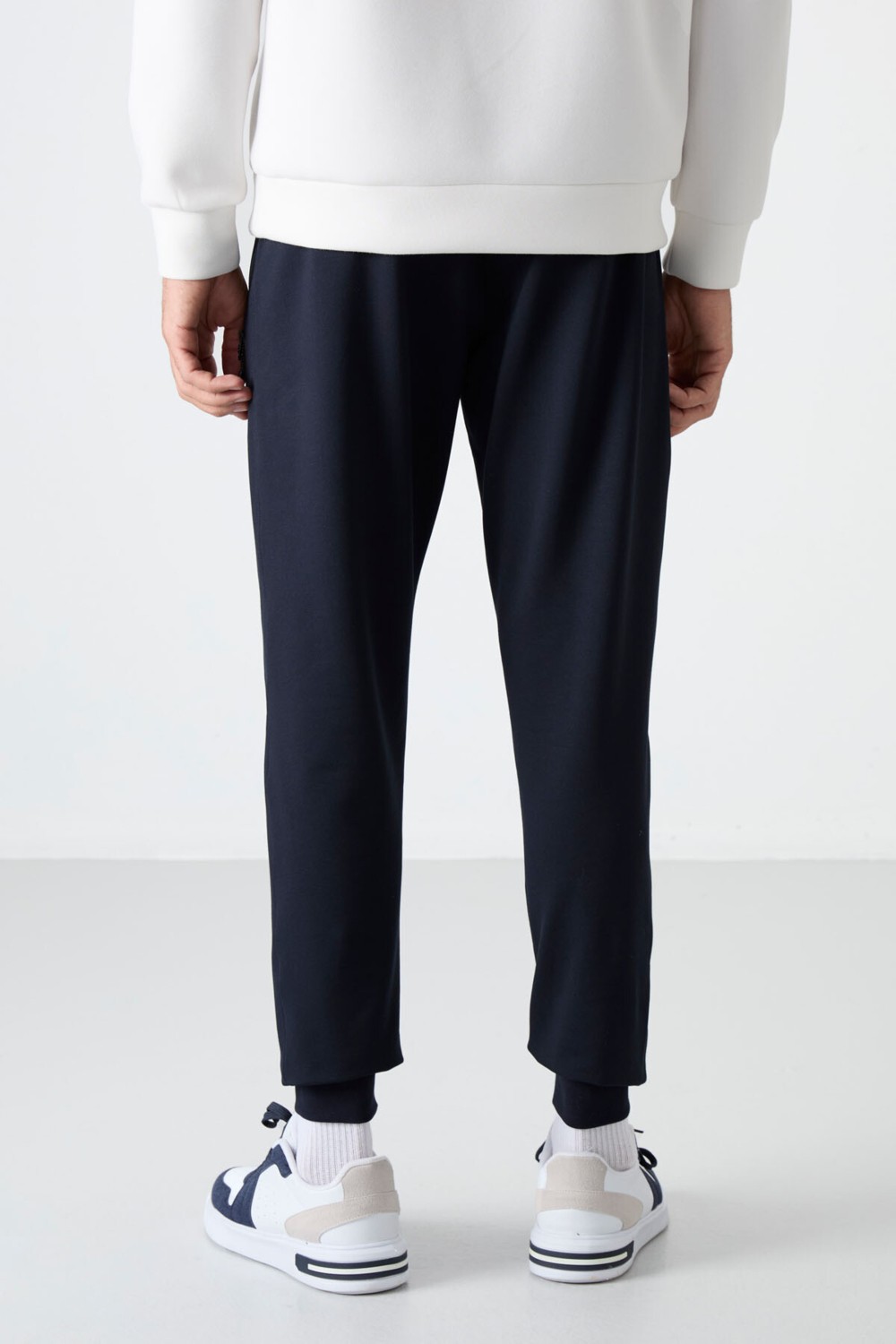 Tommy Life Gri Melanj Fermuar Cepli Standart Kalıp Jogger Erkek Eşofman Alt - 84587 görsel 6