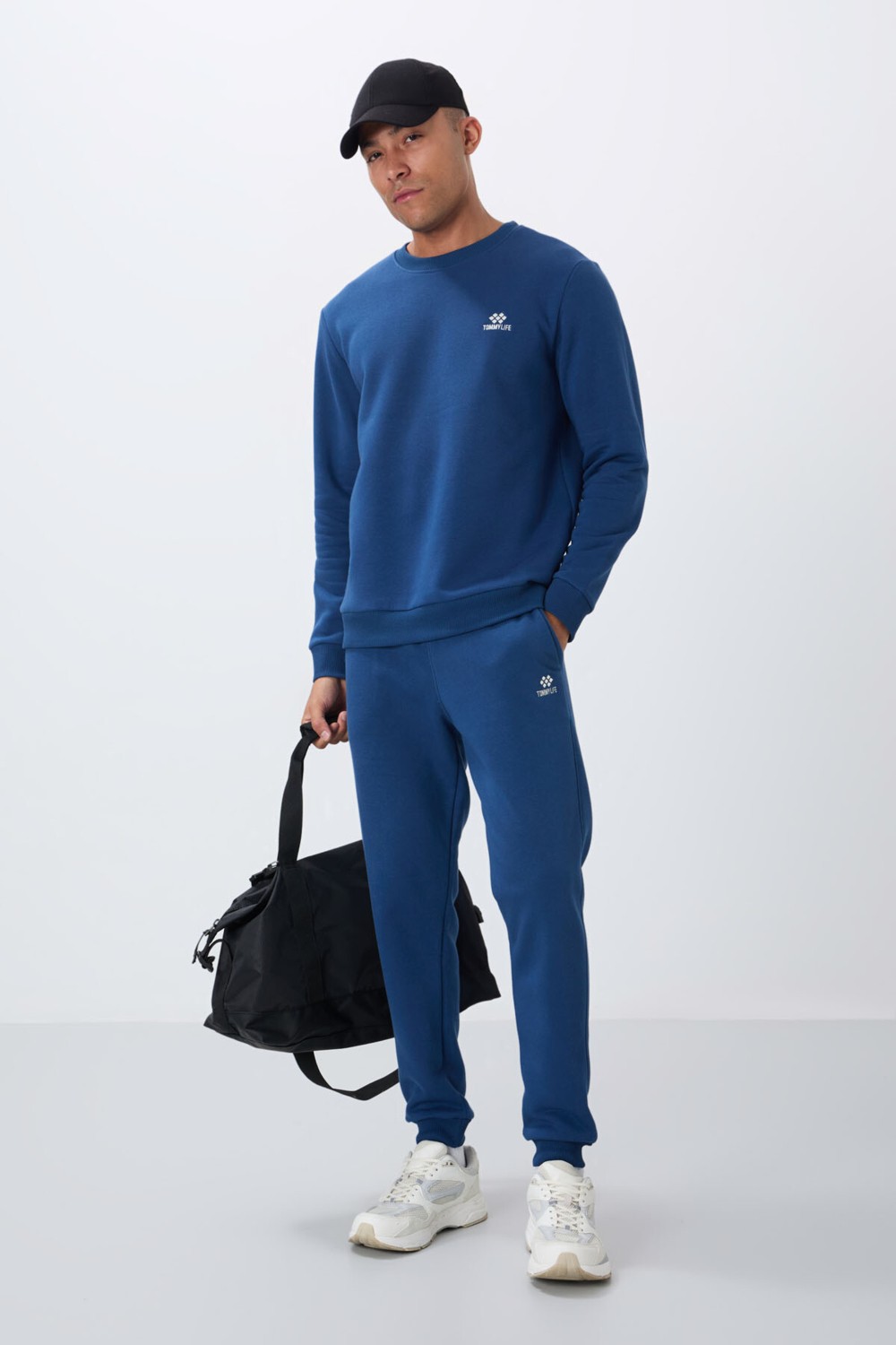 Tommy Life Parlament Pamuklu Kalın İçi Tüylü Yumuşak Dokulu Comfort Fit Nakışlı Erkek Eşofman Takım -85265