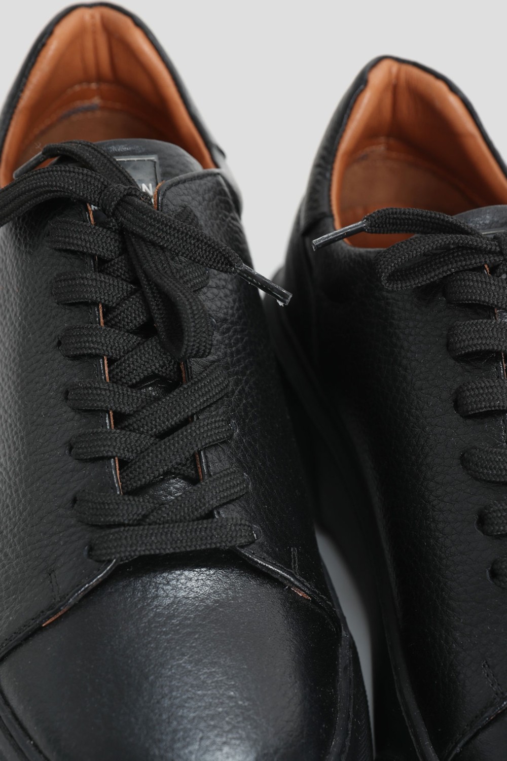 Lufian Tommy Erkek Deri Sneaker Ayakkabı Siyah görsel 2