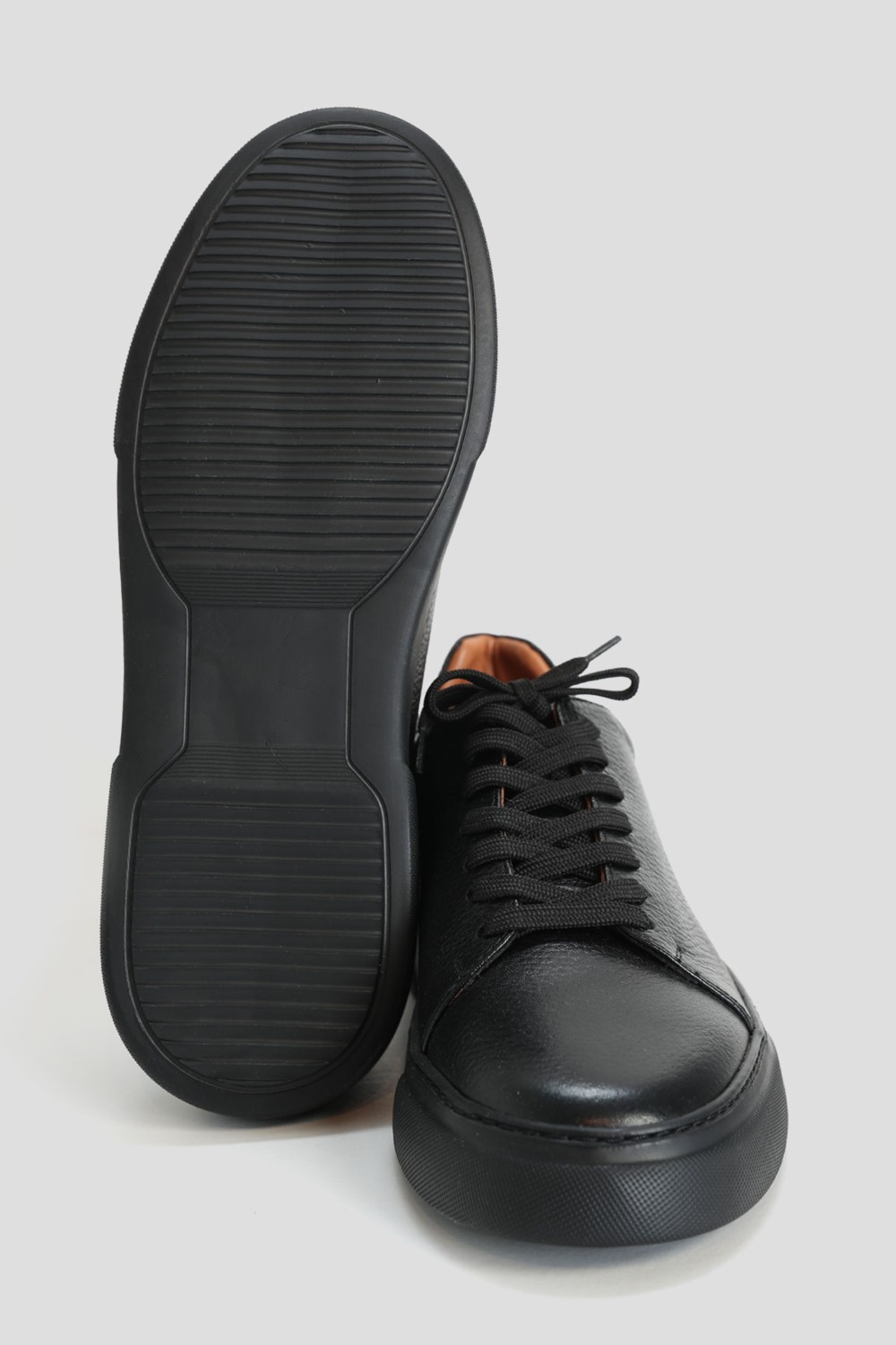 Lufian Tommy Erkek Deri Sneaker Ayakkabı Siyah görsel 5