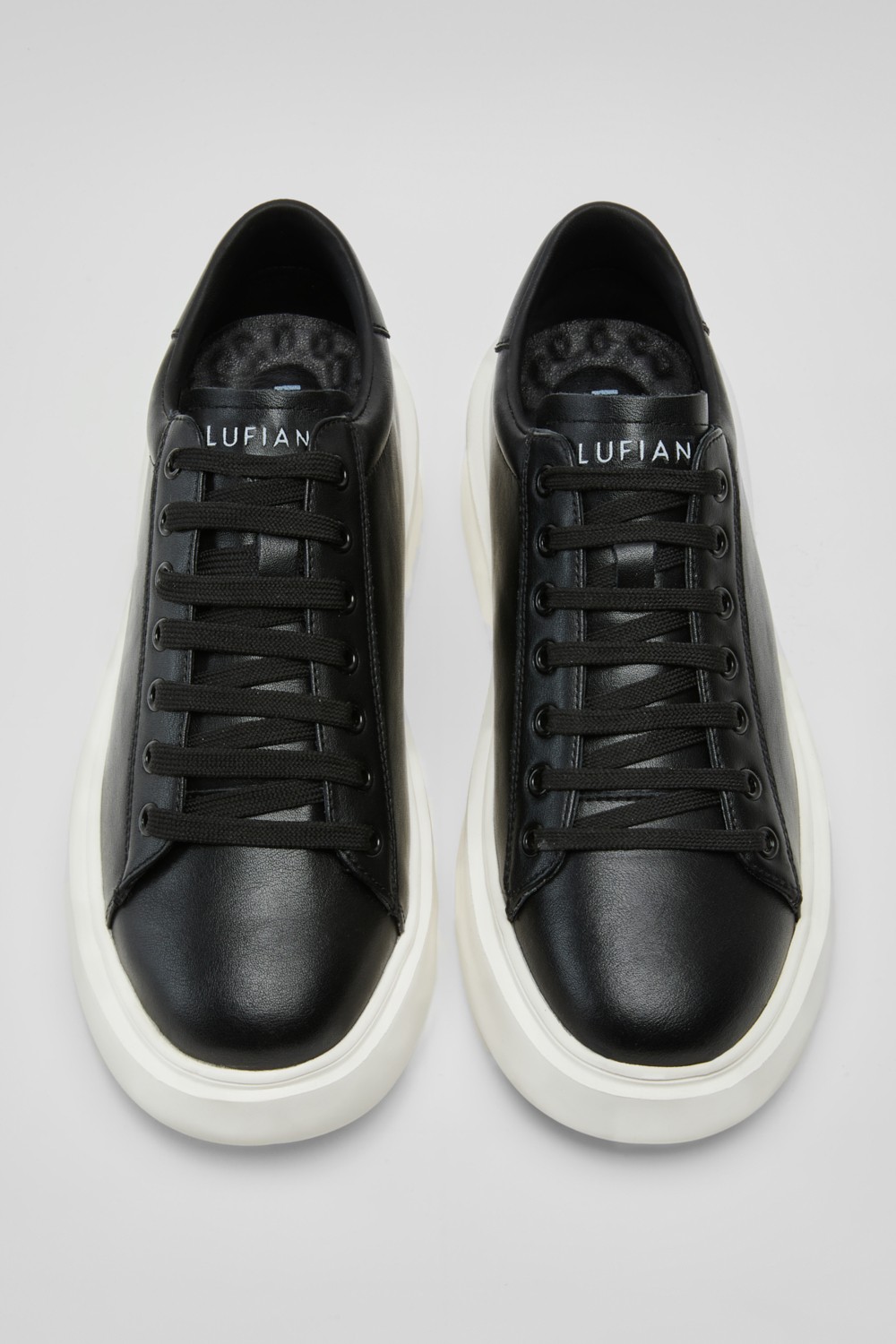 Lufian Gage Siyah Erkek Deri Sneaker Ayakkabı Yüksek Tabanlı Şık Tasarım görsel 2