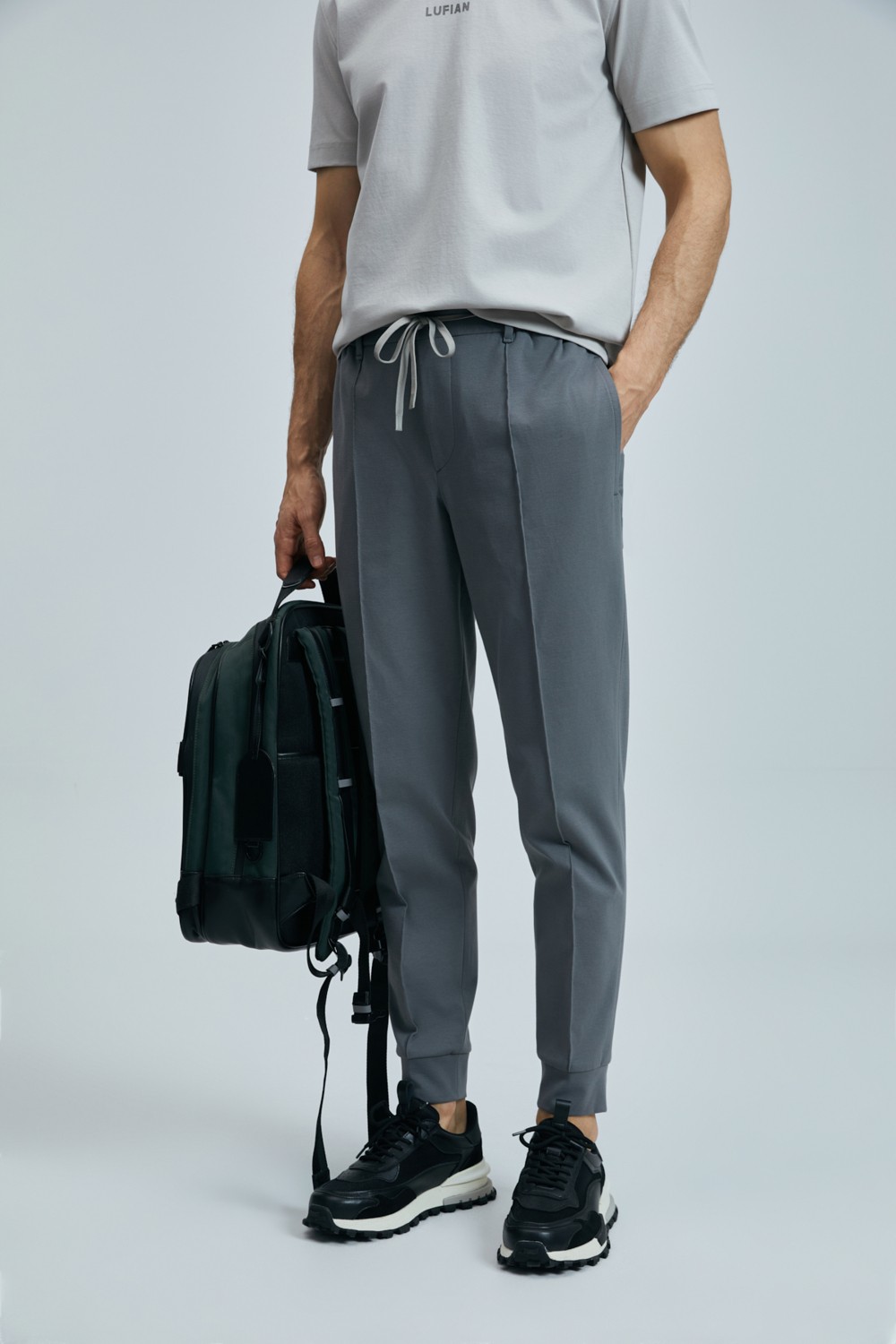 Lufian Pıto Smart Erkek Chino Pantolon Slim Fit Yeşil görsel 3