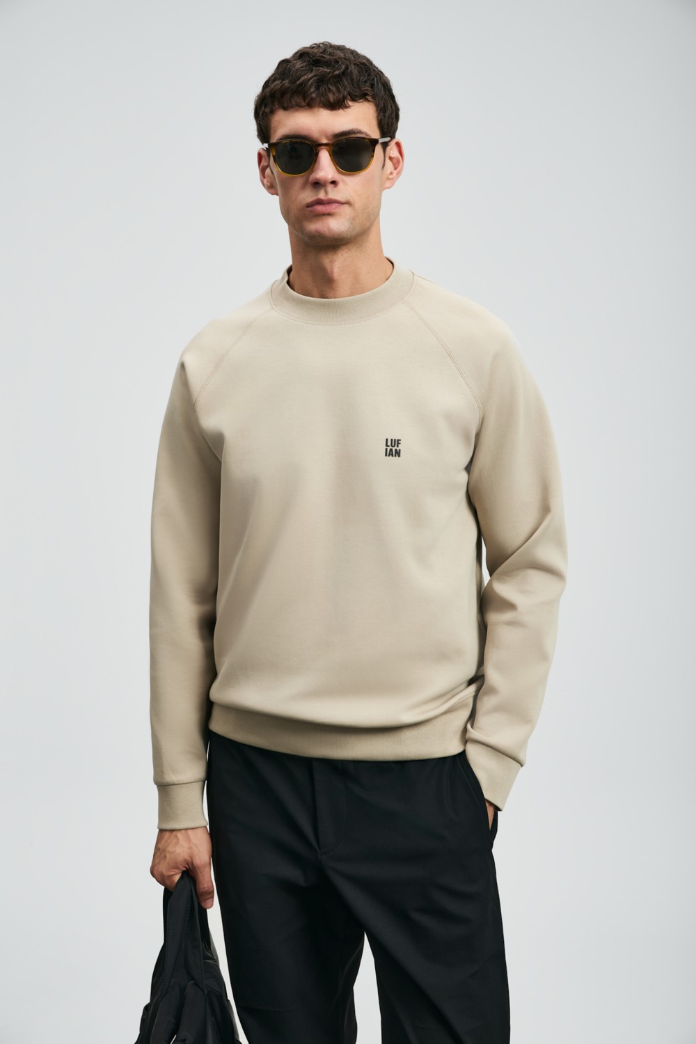 Lufian Grant Erkek Sweatshirt Siyah