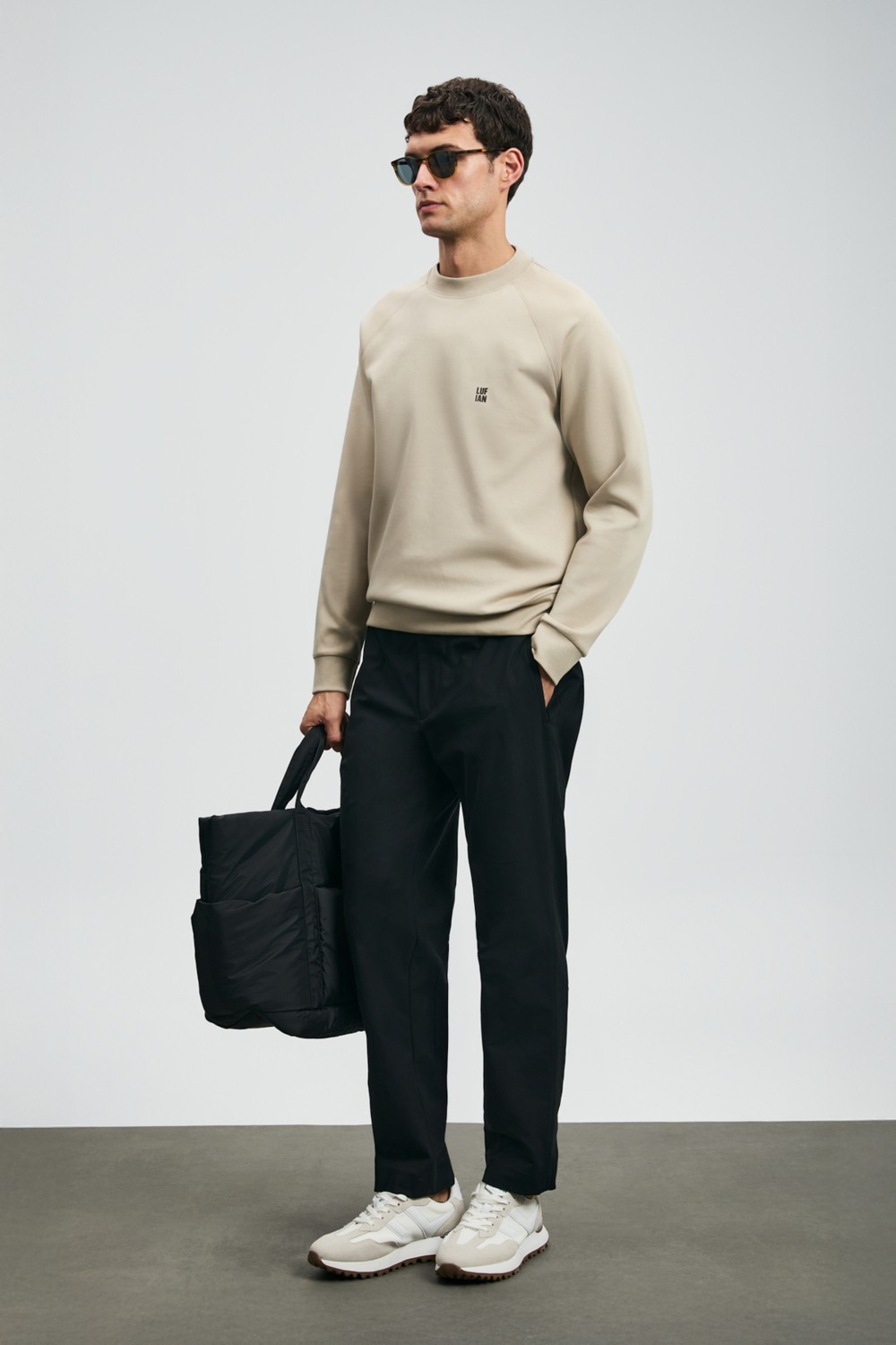 Lufian Grant Erkek Sweatshirt Siyah görsel 8
