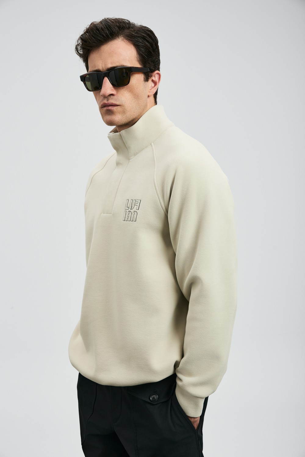 Lufian Hazel Erkek Sweatshirt Ekru