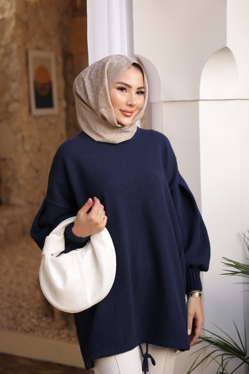 İmaj Butik Bordo Bisiklet Yaka Keçe Kazak görsel 6