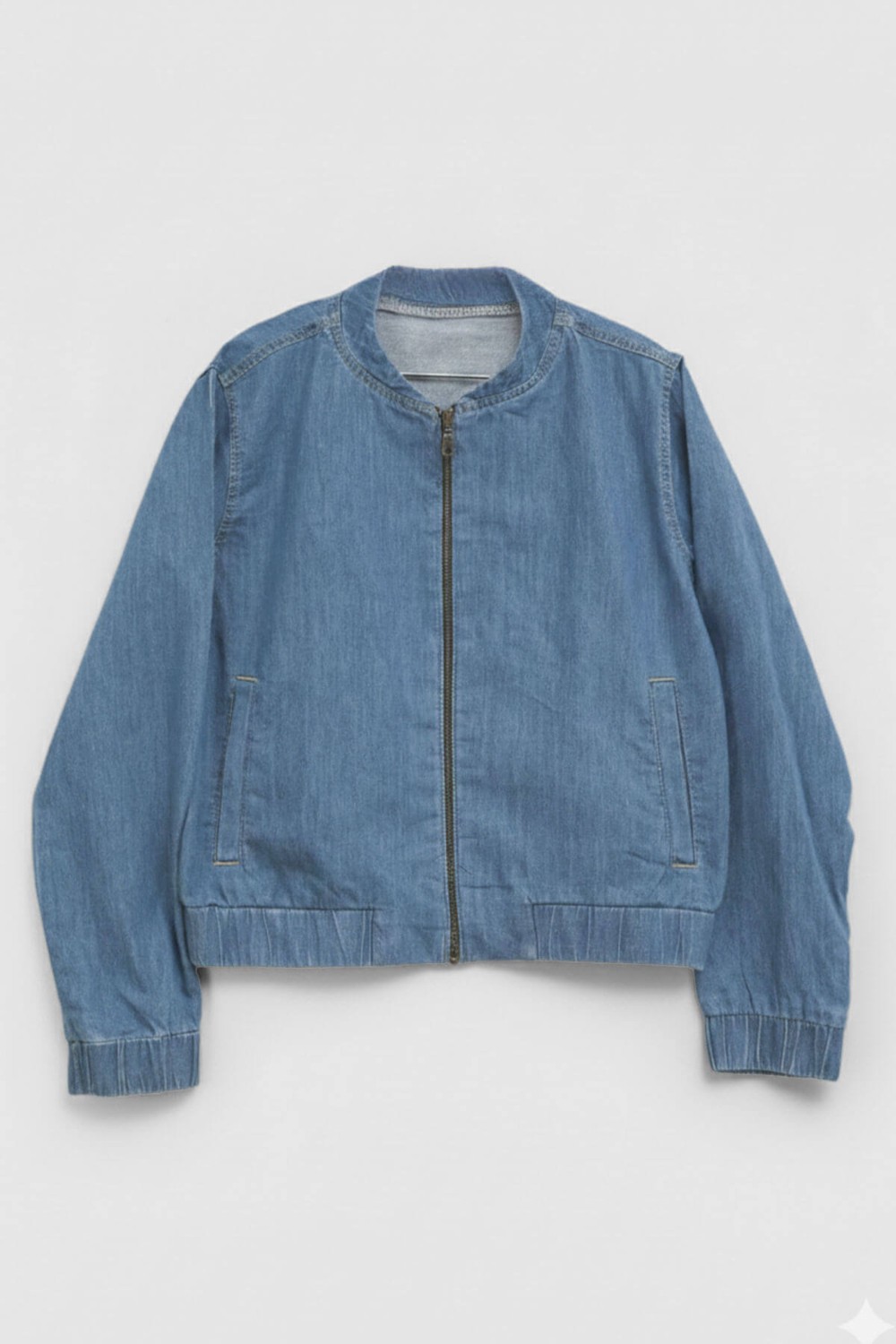 Markapia Kadın Açık Mavi Bomber Denim Ceket