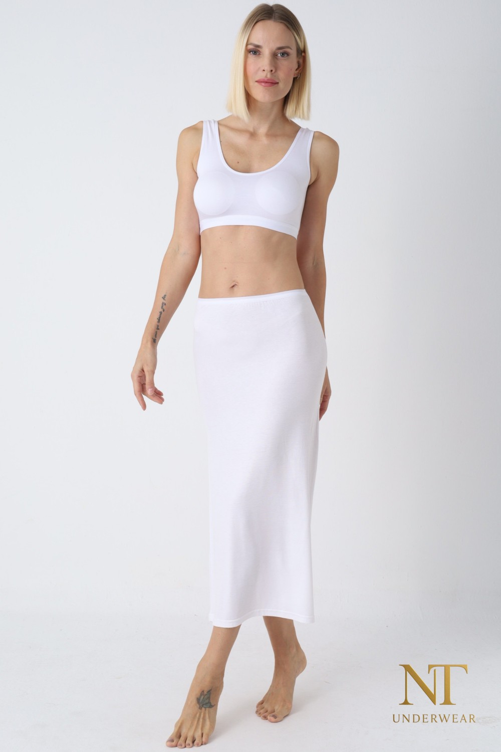 NT Underwear Bambu Uzun Etek Astarı, Maxi Jupon, Doğal Kumaş, Modern Kalıp. görsel 2