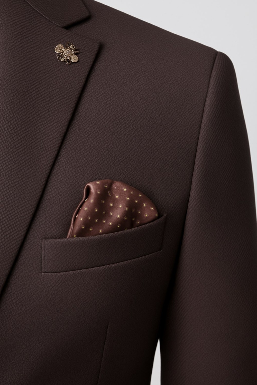 Plus Scorpion Kahverengi Erkek Slim Fit Blazer Ceket, Şık, Modern, Günlük ve Ofis Kombinlerine Uygun Tek Düğmeli Erkek Ceketi görsel 6