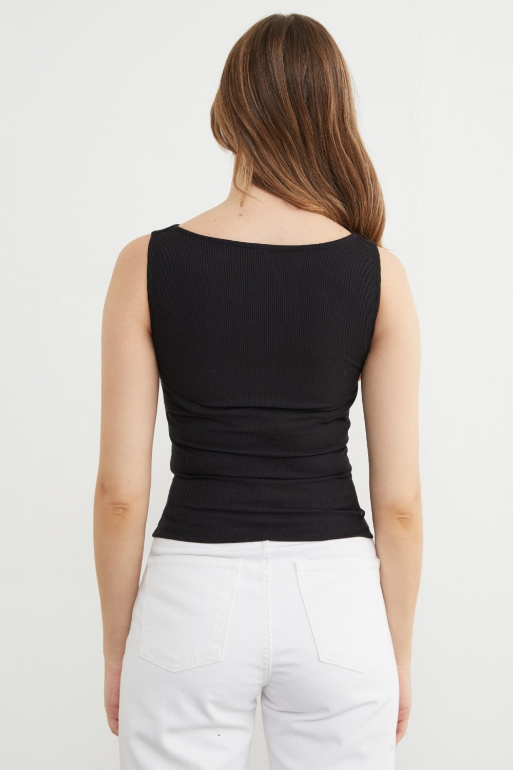 FullaModa Fitilli Kayık Yaka Body görsel 4