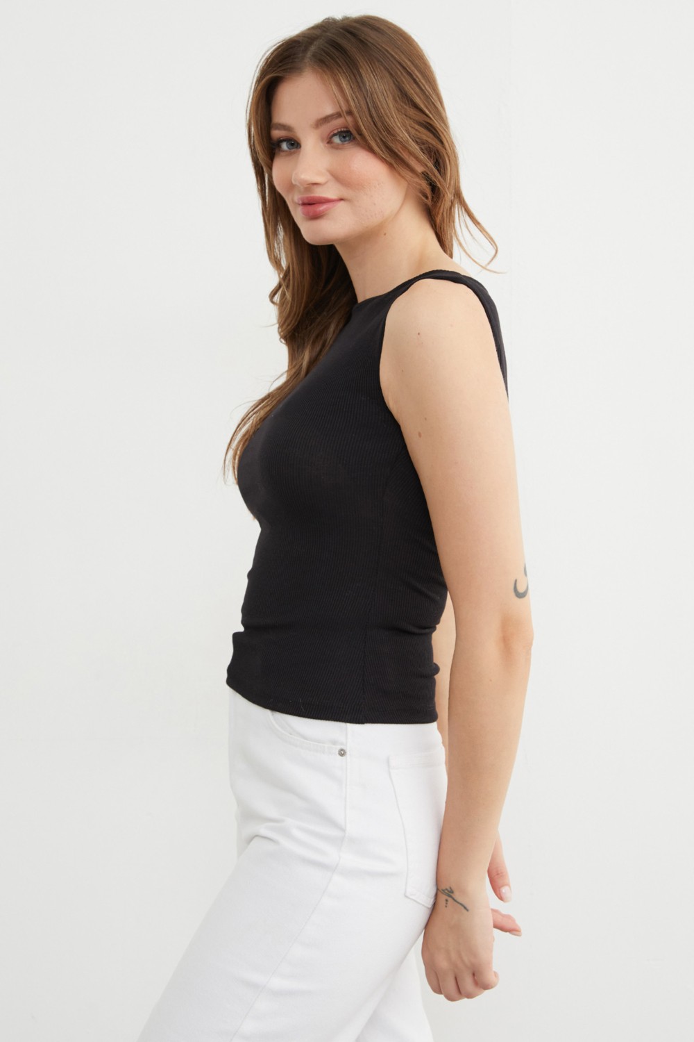FullaModa Fitilli Kayık Yaka Body görsel 5