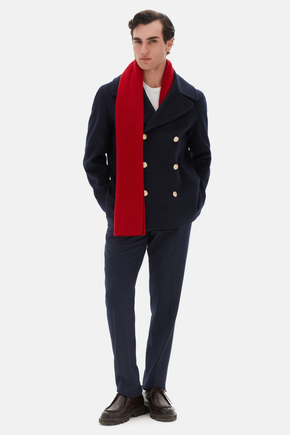 D'S Damat Ds Damat Slim Fit Kahverengi Diyogonal Palto 5HF08IR18107M görsel 3