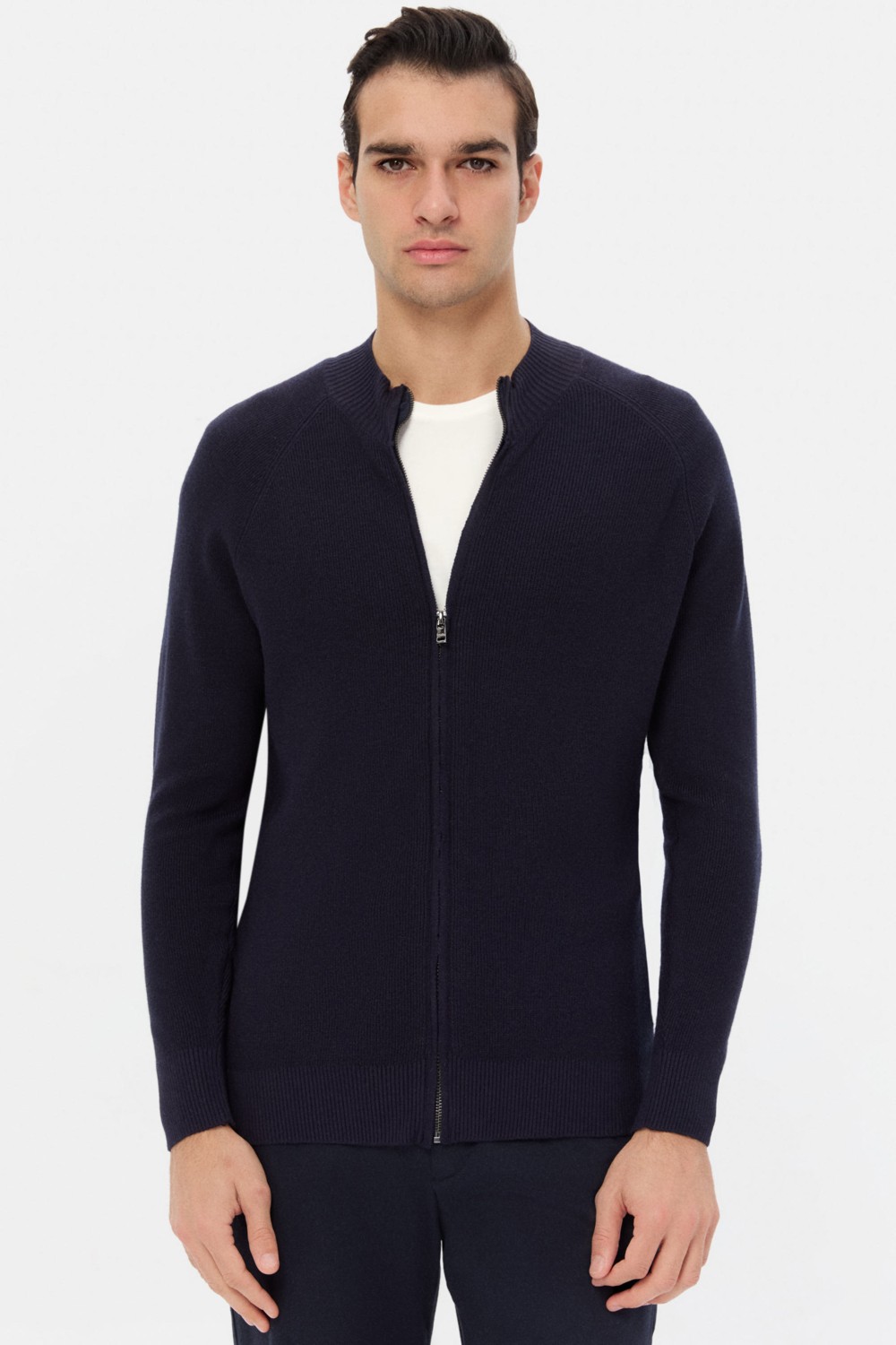 TWN Slim Fit Lacivert Düz Hirka