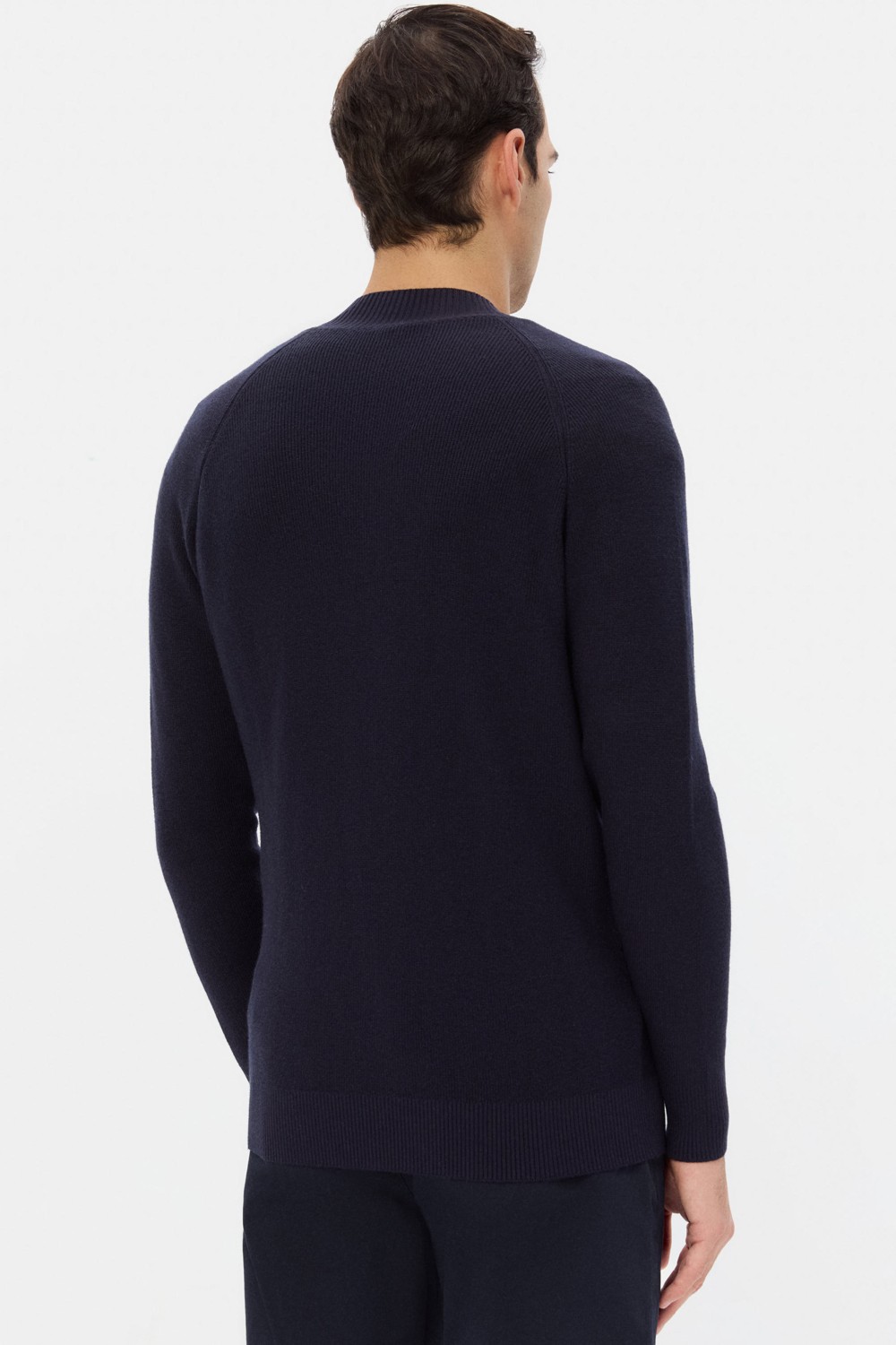 TWN Slim Fit Lacivert Düz Hirka görsel 3