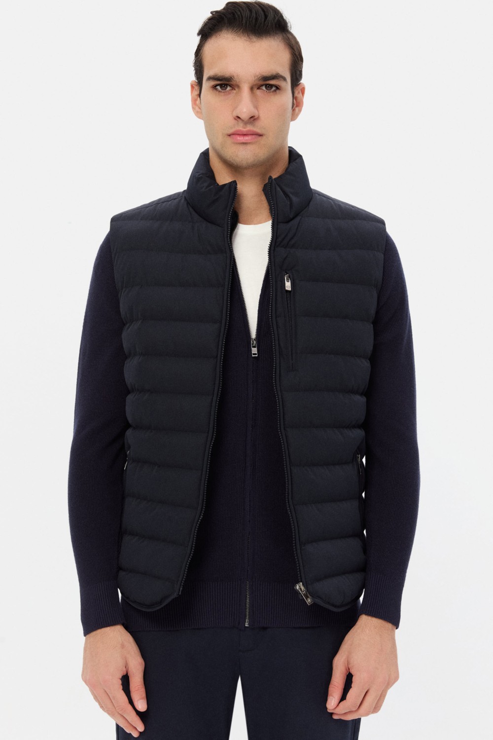 TWN Slim Fit Lacivert Düz Hirka görsel 4