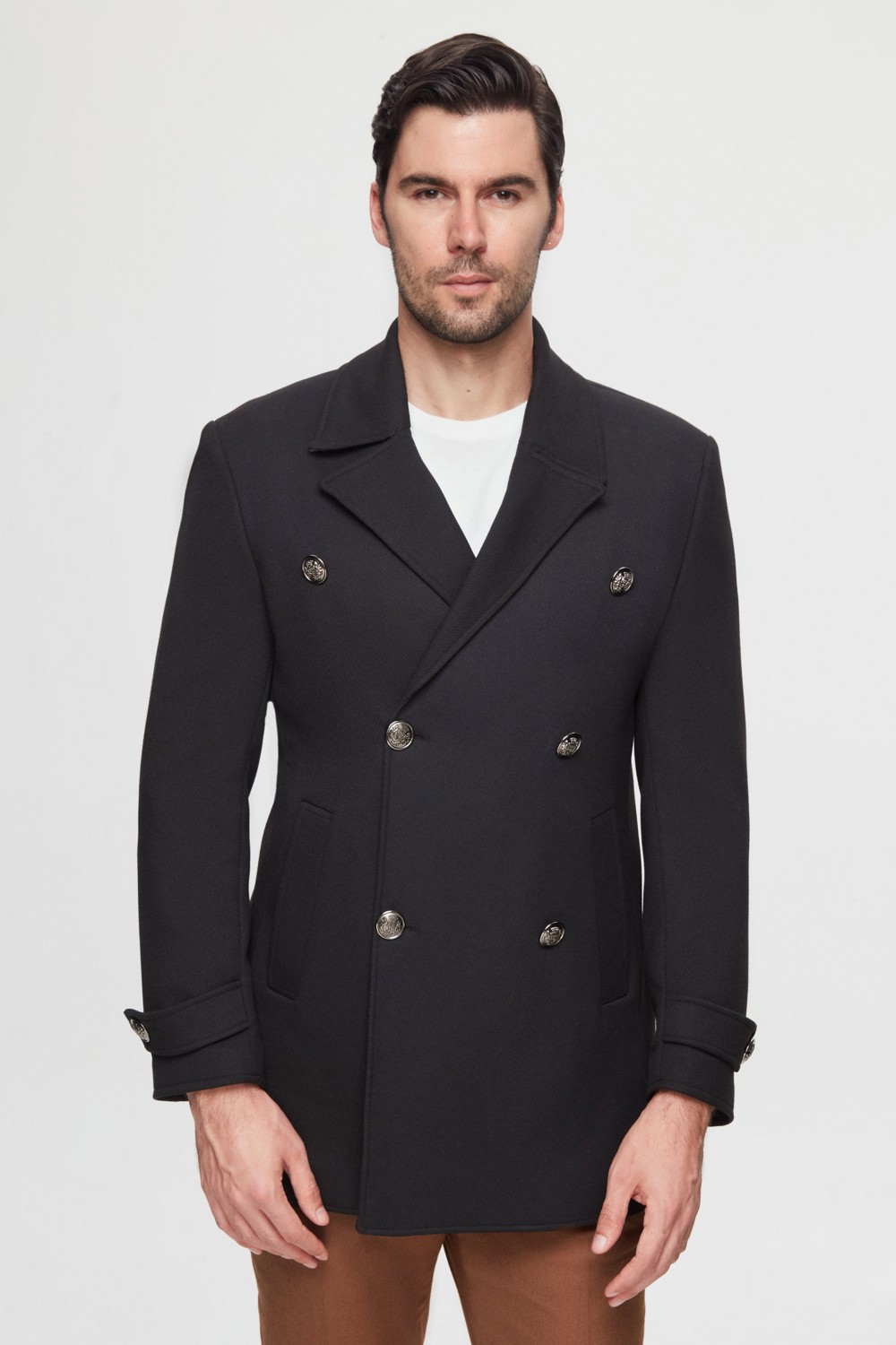TWN Slim Fit Siyah Palto 5EF08S2035981