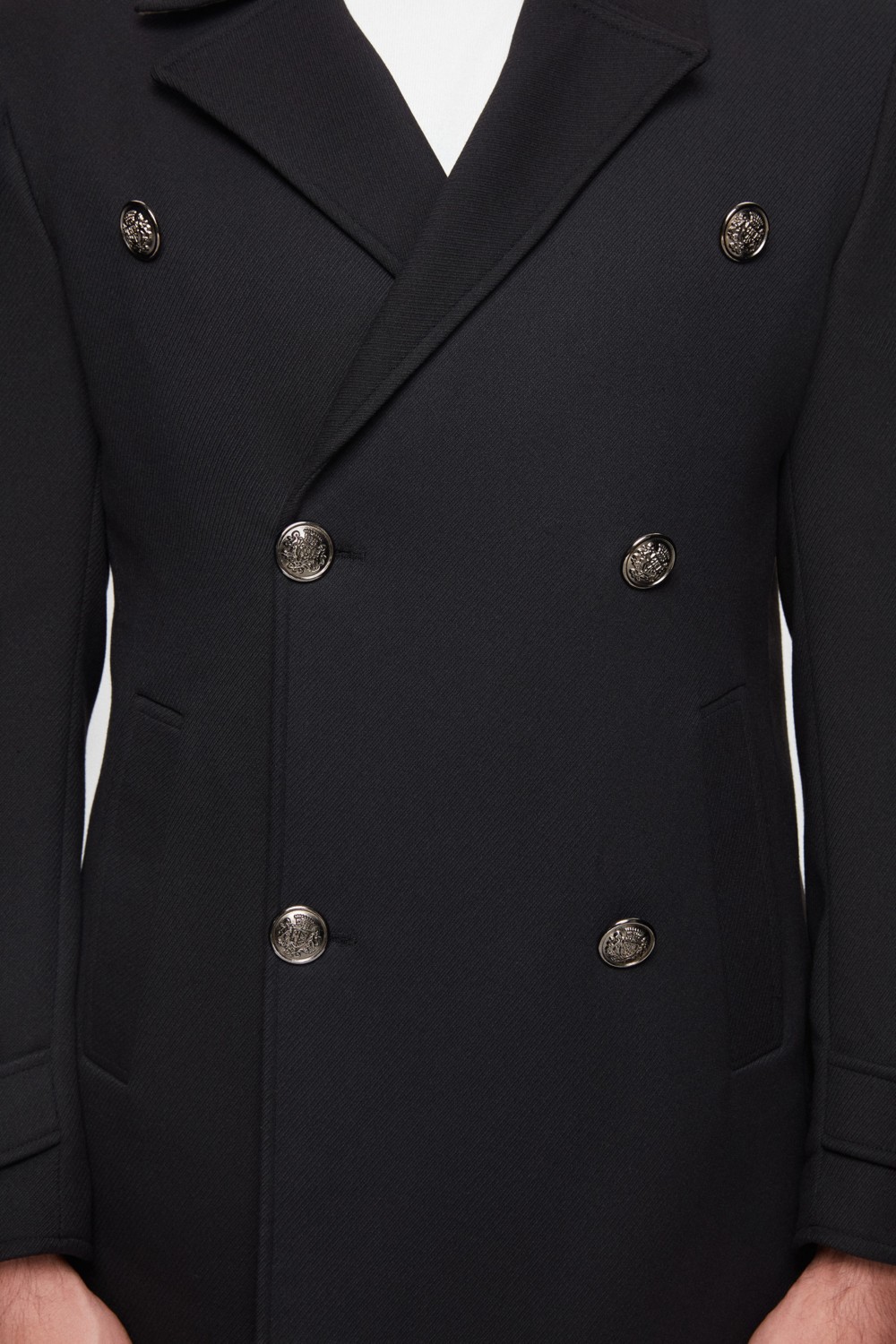 TWN Slim Fit Siyah Palto 5EF08S2035981 görsel 2