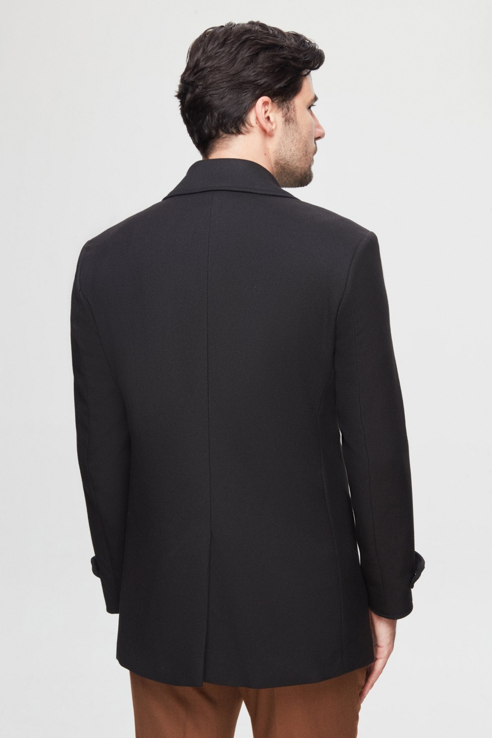 TWN Slim Fit Siyah Palto 5EF08S2035981 görsel 6