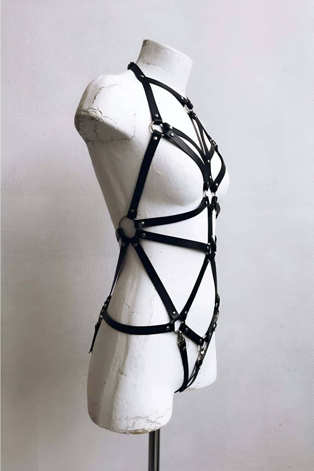 Moda Şahsenem Seksi Deri Vücut Harness - BRF316 görsel 4