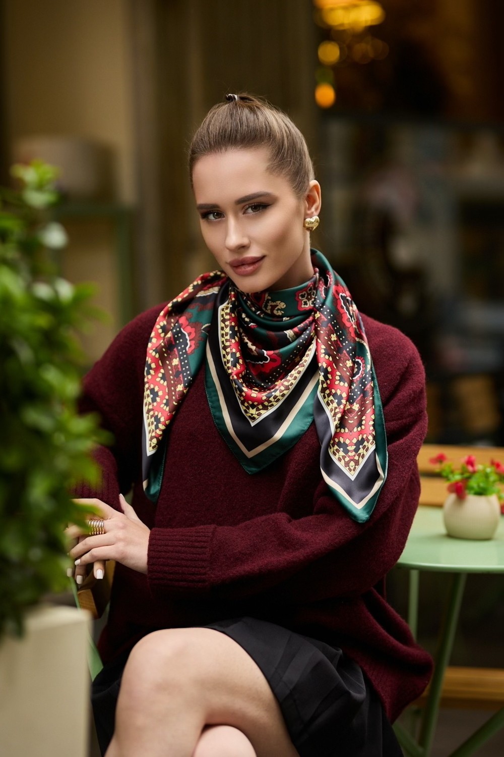 Dscarf Kadın Fular Bandana Eşarp 90CM
