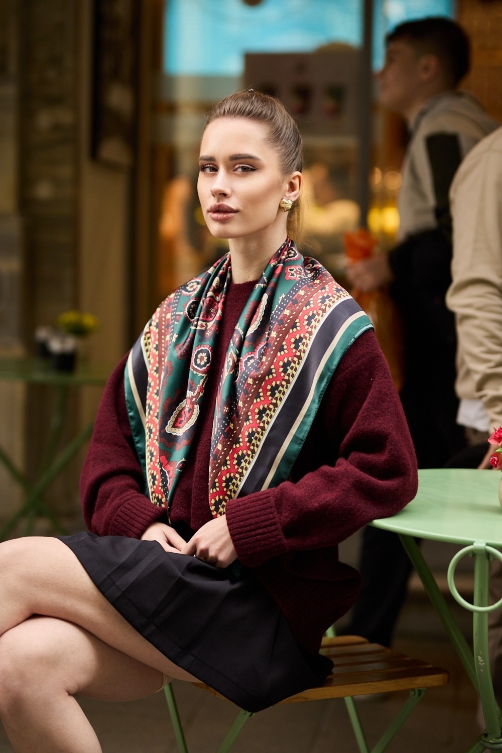 Dscarf Kadın Fular Bandana Eşarp 90CM görsel 3