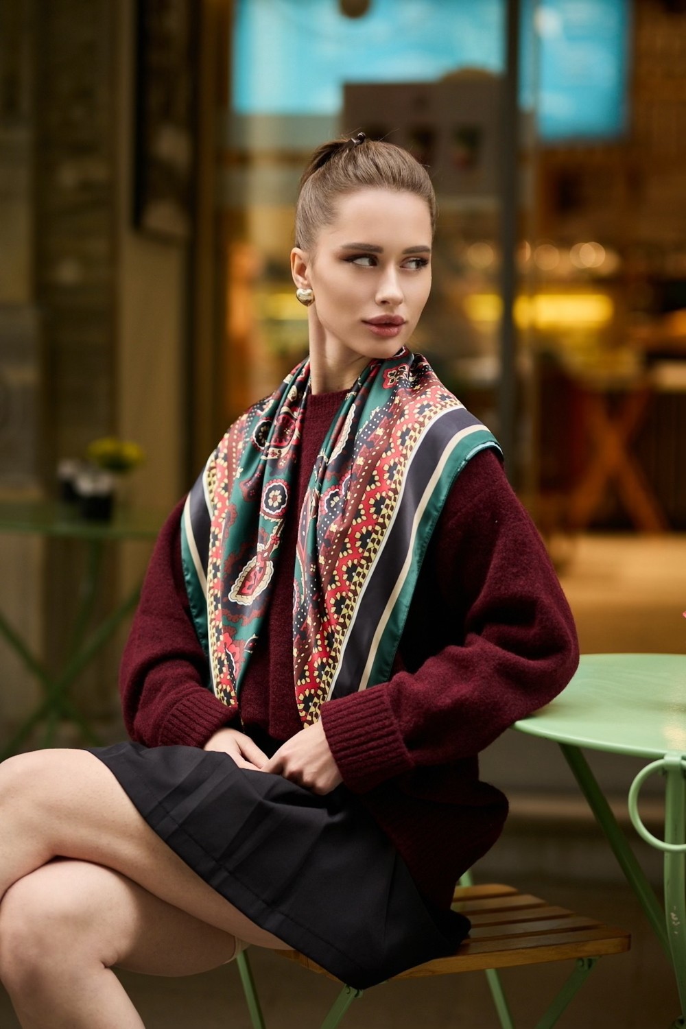 Dscarf Kadın Fular Bandana Eşarp 90CM görsel 4