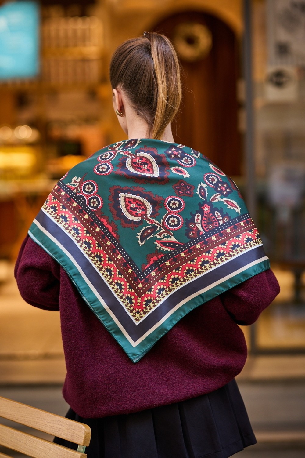 Dscarf Kadın Fular Bandana Eşarp 90CM görsel 8