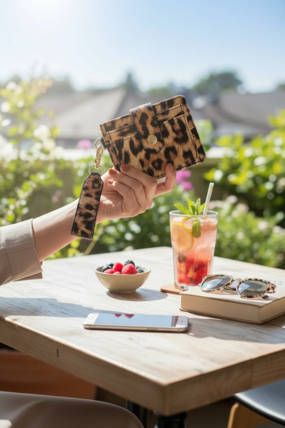 Class Bag Kadın Leopar Anahtarlık Detaylı Kartlık